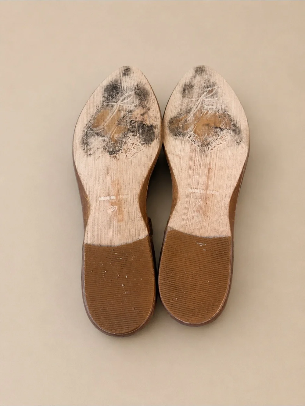 Free People Leather Cutout Flats Blue Pointed Toe Boho Shoes EU 39 US 8.5